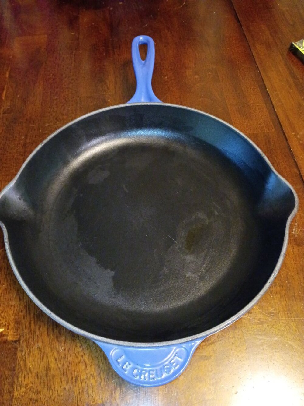 Le Creuset 30 Cobalt Blue Enameled Cast Iron Skillet – 11.75" / 30 cm